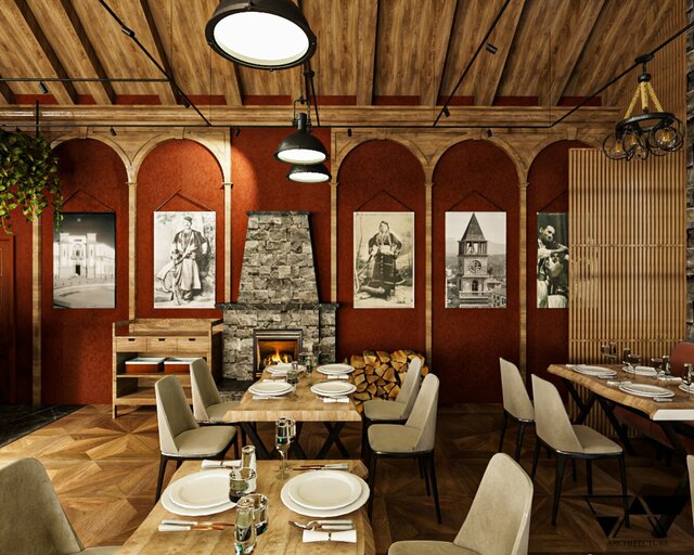 Traditional Restaurant Interior Design Download Free 3D Model By 