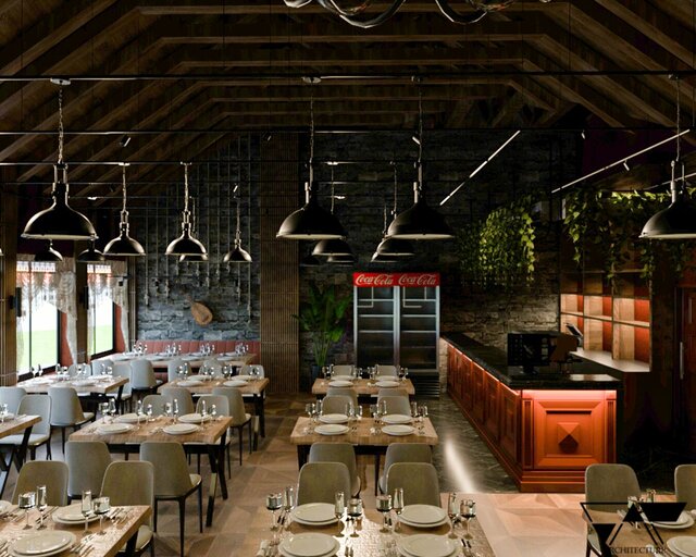 Traditional Restaurant Interior Design Download Free 3D Model By 