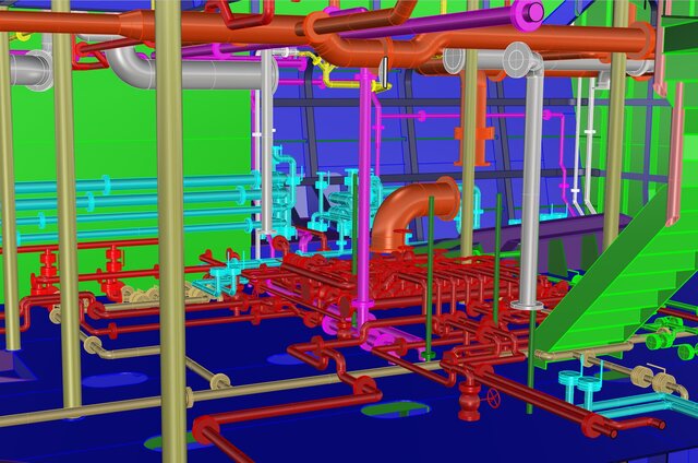 TUG / FI FI BOAT FULL 3D PIPING MODEL