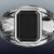 Gothic Skull Ring in Platinum with Bezel-Set Emerald-Cut Onyx