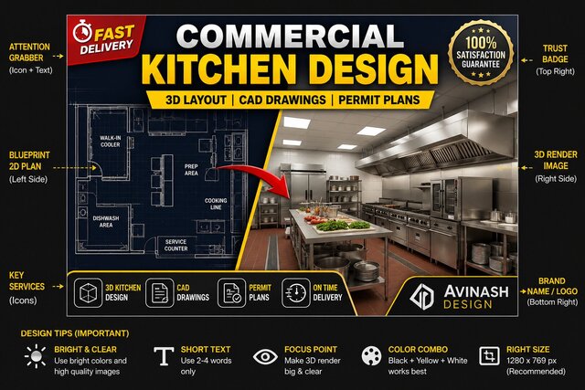 3D model of Modern kitchen transformation | 2D to Isometric 3D