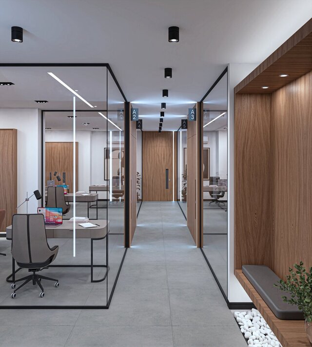 modern office interior design & visualization