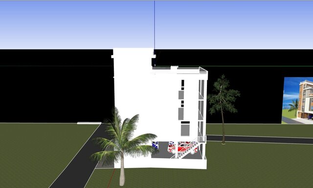 3D model of 3d modeling of a apartment house