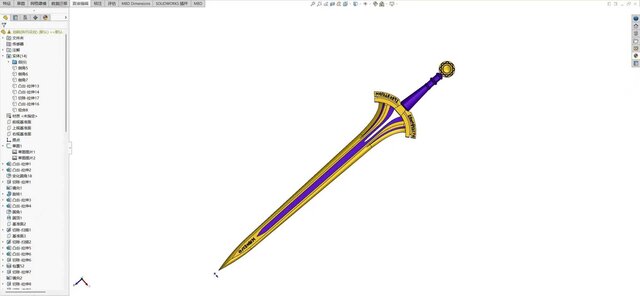 Sword & Scabbard Replica: Precision Fitment Design (SolidWorks)
