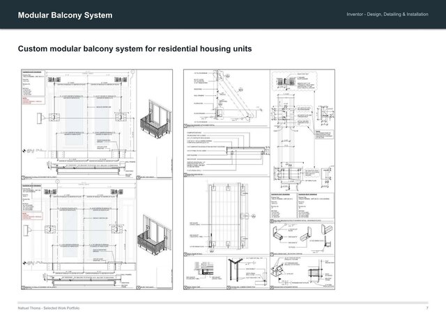 Modular Balcony System | Design & Fabrication Drawings – image 3 of 14