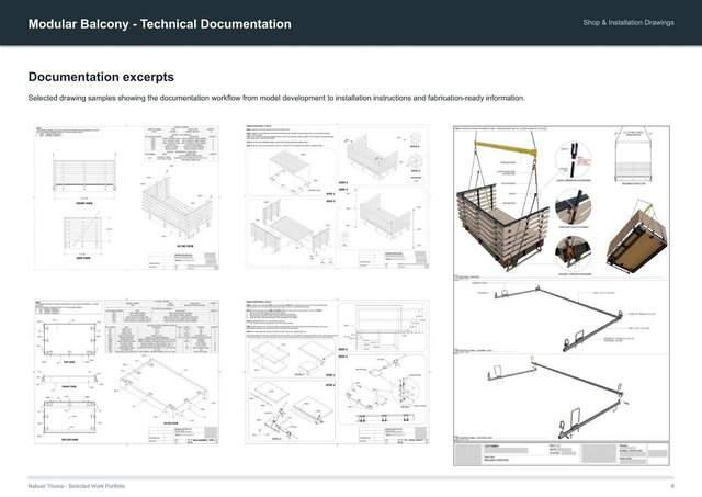 Modular Balcony System | Design & Fabrication Drawings – image 4 of 14