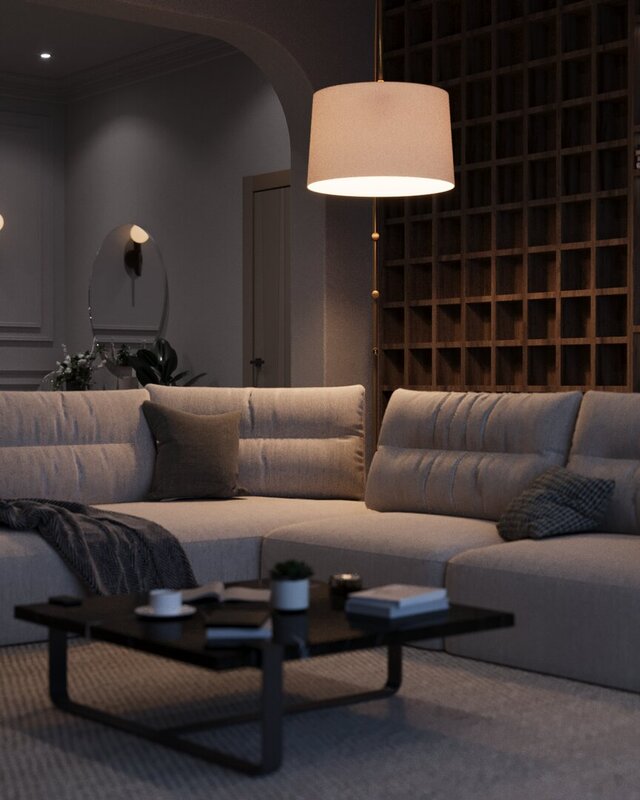 LIVING ROOM DESIGN | VISUALIZATION – image 2 of 3