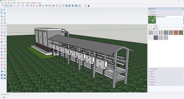 Utility-Scale Solar PV Inverter Station – 3D CAD Model