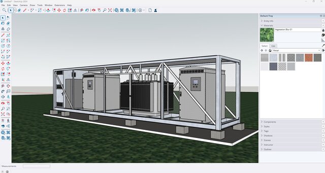 3D model of Utility-Scale Solar PV Inverter Station – 3D CAD Model