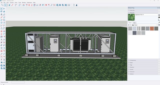 3D model of Utility-Scale Solar PV Inverter Station – 3D CAD Model