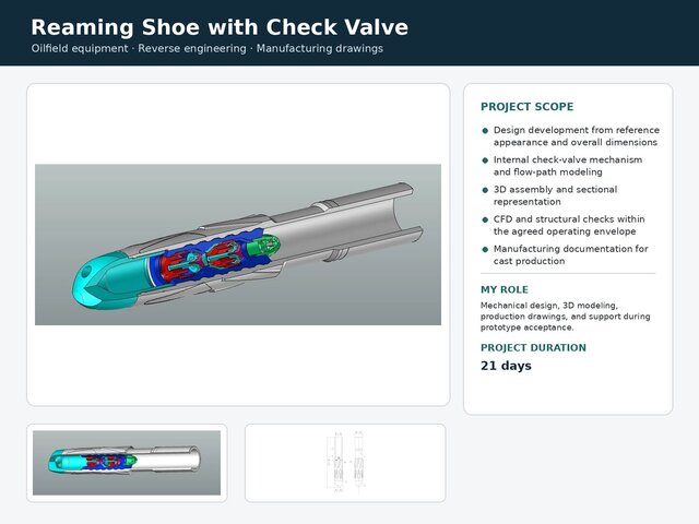 Reaming Shoe with Check Valve