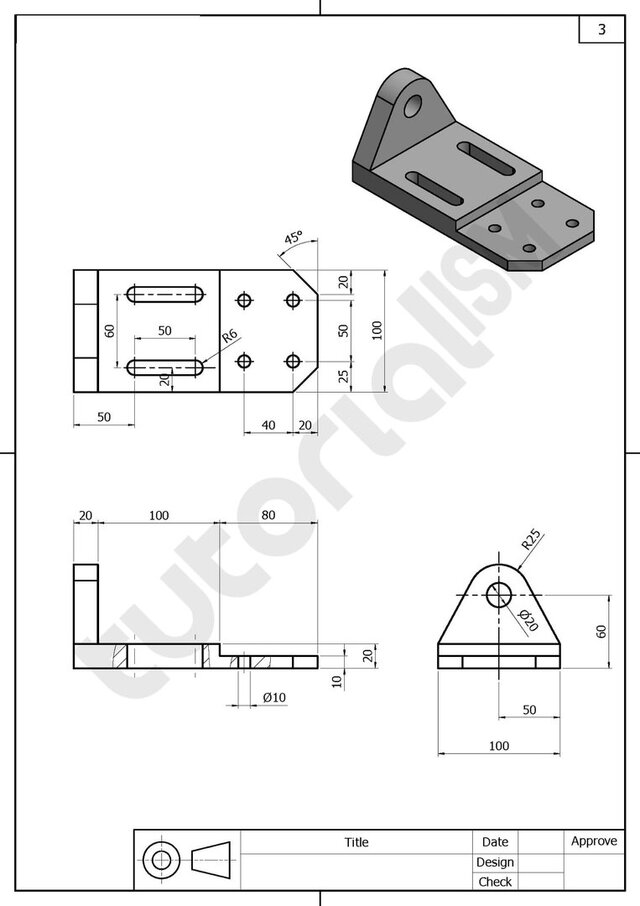 3D model of mechanical-part-drawings