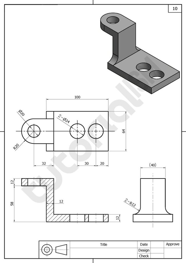 3D model of mechanical-part-drawings