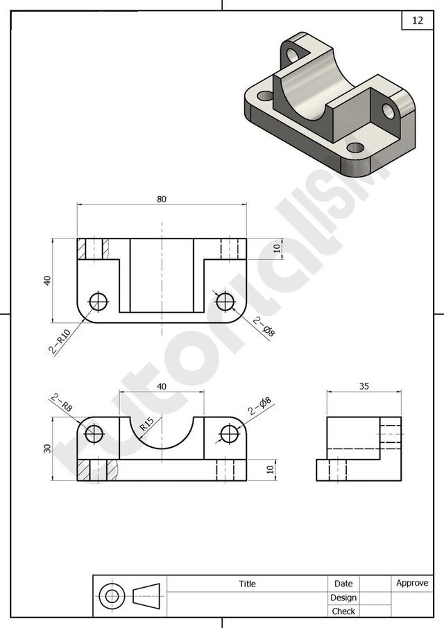 3D model of mechanical-part-drawings
