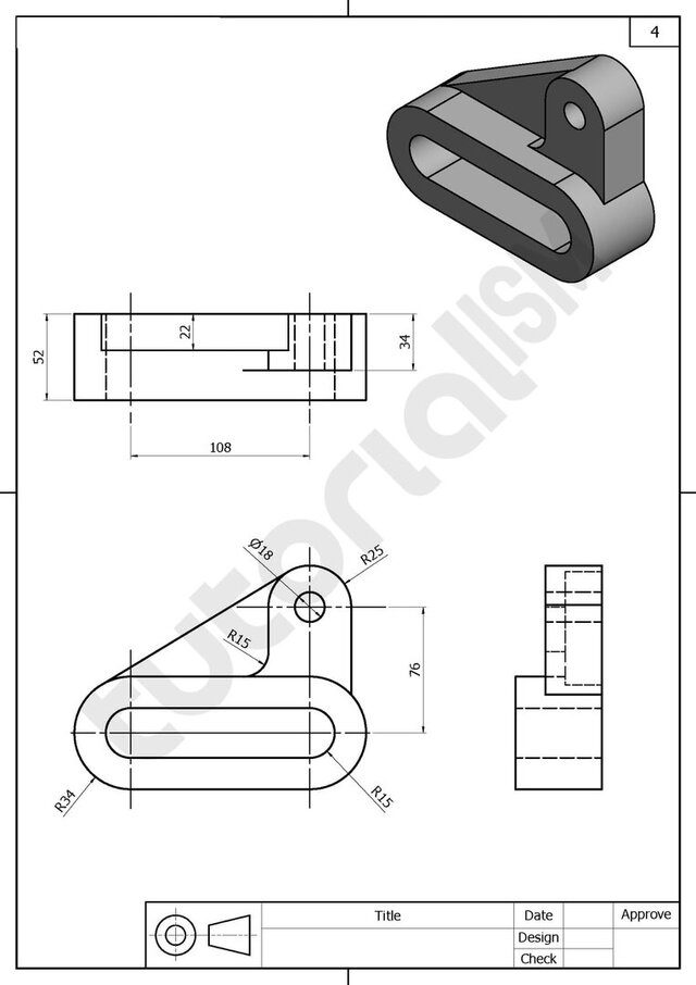 3D model of mechanical-part-drawings