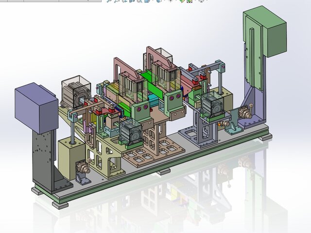 3D model of Truck Frame Welding Jig with Rotary Welding System
