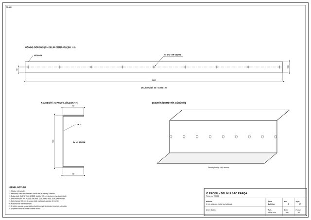 Sheet-Metal Z & C Profile Fabrication Drawings – image 2 of 2