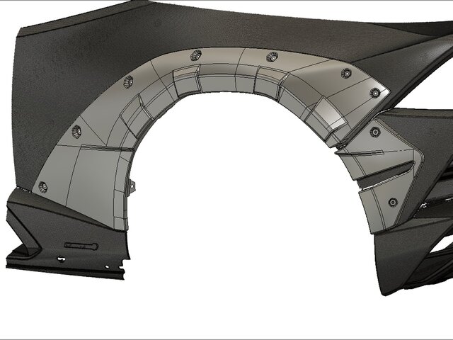 3D model of Car Overfender + side sill