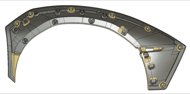 3D model of Car Overfender + side sill
