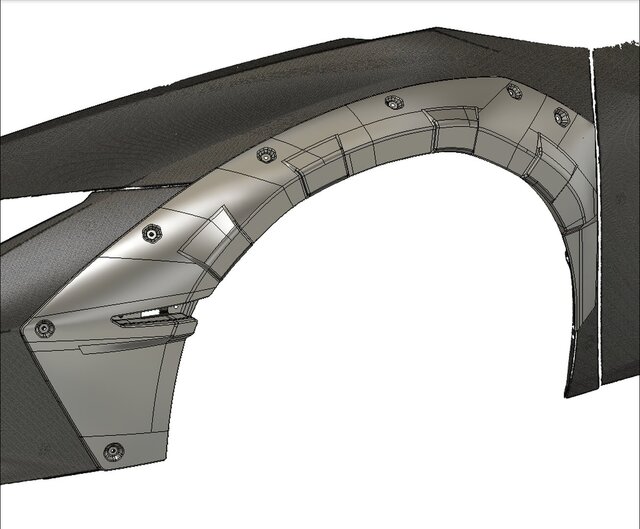 3D model of Car Overfender + side sill