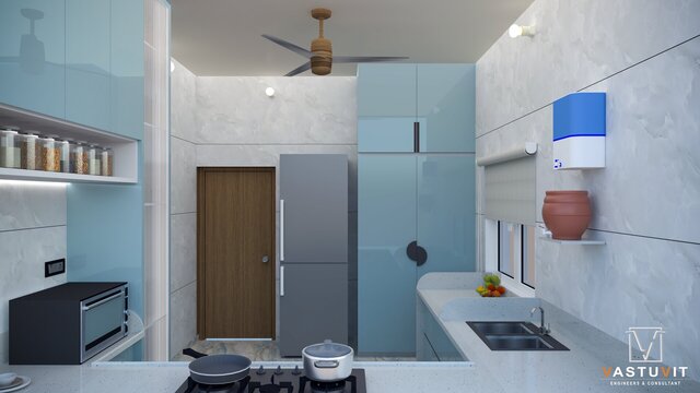 3D model of 3BHK Residential Interior Design
