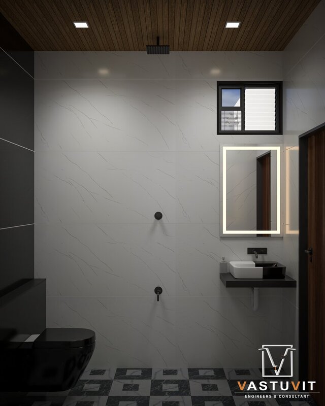 3D model of 3BHK Residential Interior Design