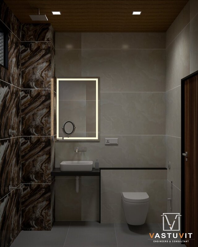 3D model of 3BHK Residential Interior Design
