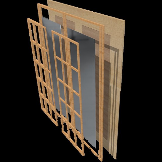 Faux Window with Mirror — CNC Furniture Engineering – image 3 of 4
