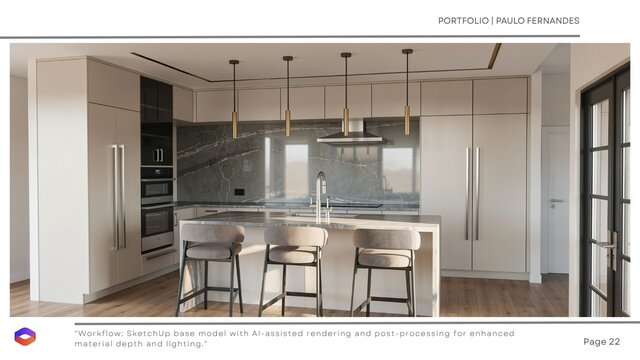 3D model of Portfolio Interior Design Drafter