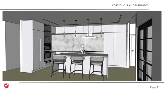 3D model of Portfolio Interior Design Drafter