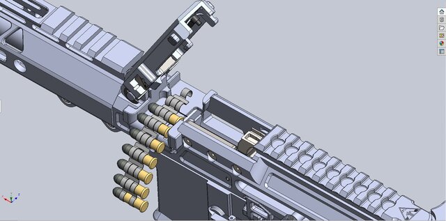 3D model of .22LR belt-fed Light Machine Gun