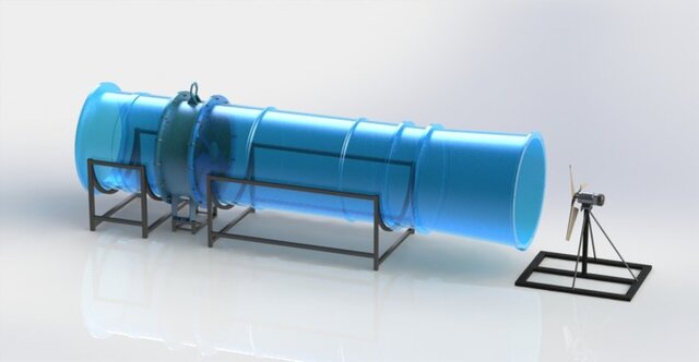3D model of wind tonnel test