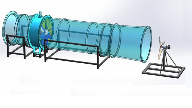 3D model of wind tonnel test