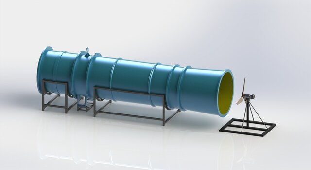 3D model of wind tonnel test