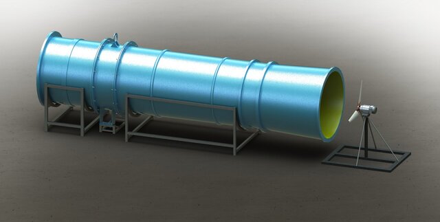 3D model of wind tonnel test
