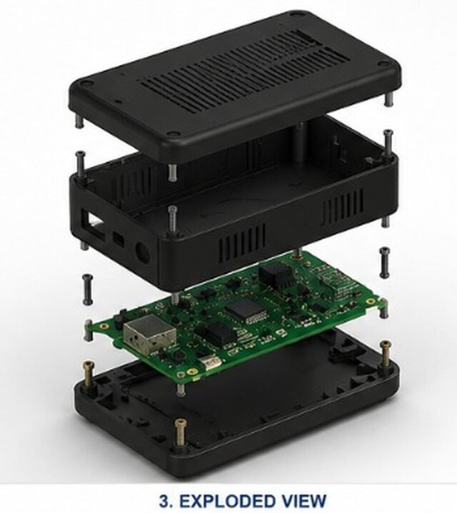 3D model of Plastic Enclosure Design for PCB | SolidWorks | Injection Molding