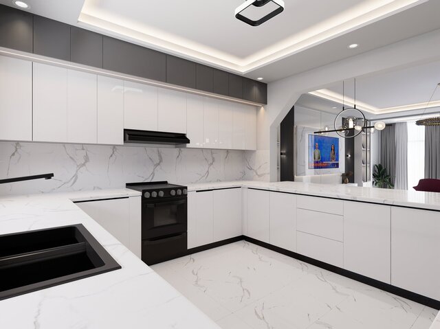 3D model of Modern Open Kitchen Design