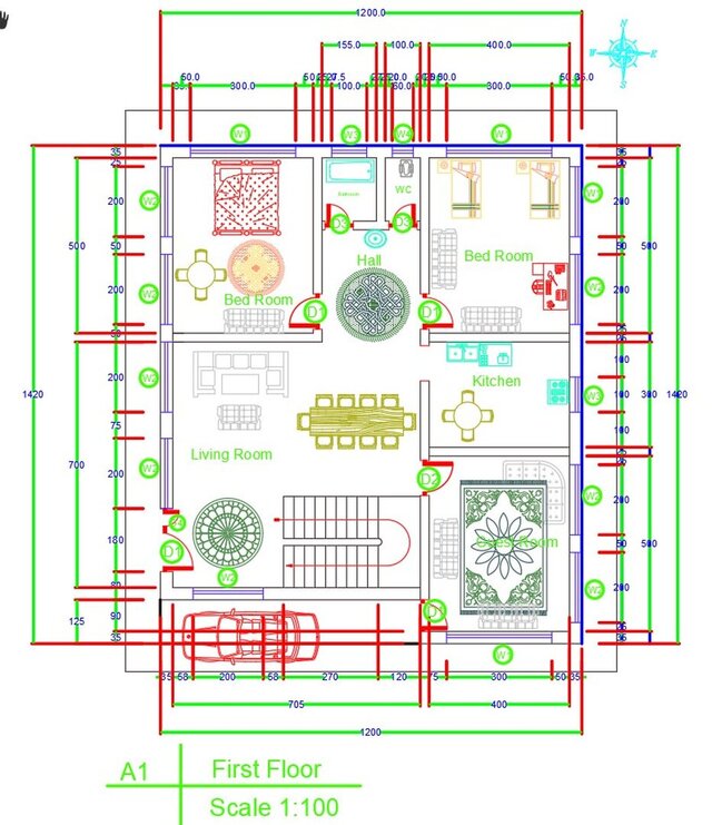 Complete Architectural drawing