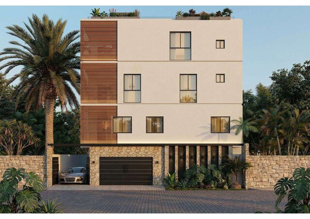 3D model of Modern G+3 Luxury Residential Elevation | 3D Architectural Visualization & Facade Design