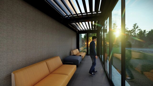 Shaded Terrace | Aluminum System Visualization – image 2 of 2