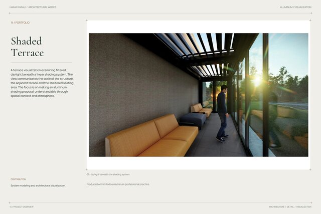 Shaded Terrace | Aluminum System Visualization – image 1 of 2