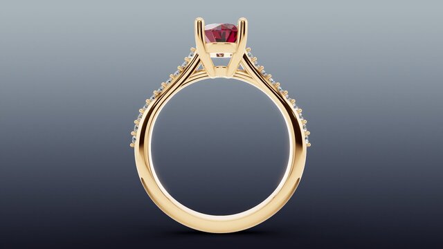 14ky Cathedral Ring