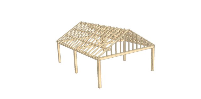3D model of Some sample timber structure designes