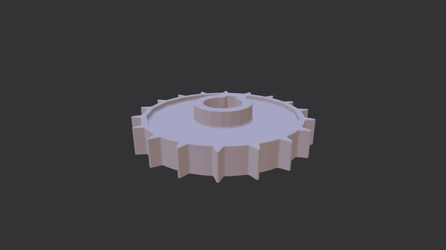 3D model of Chain Gear- Reverse Engineering for 3D Printing