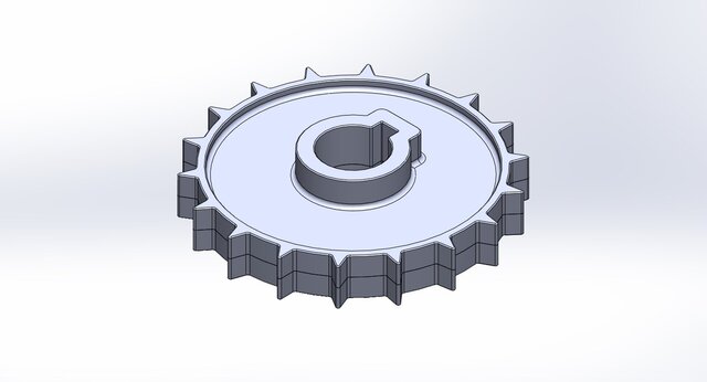 3D model of Chain Gear- Reverse Engineering for 3D Printing