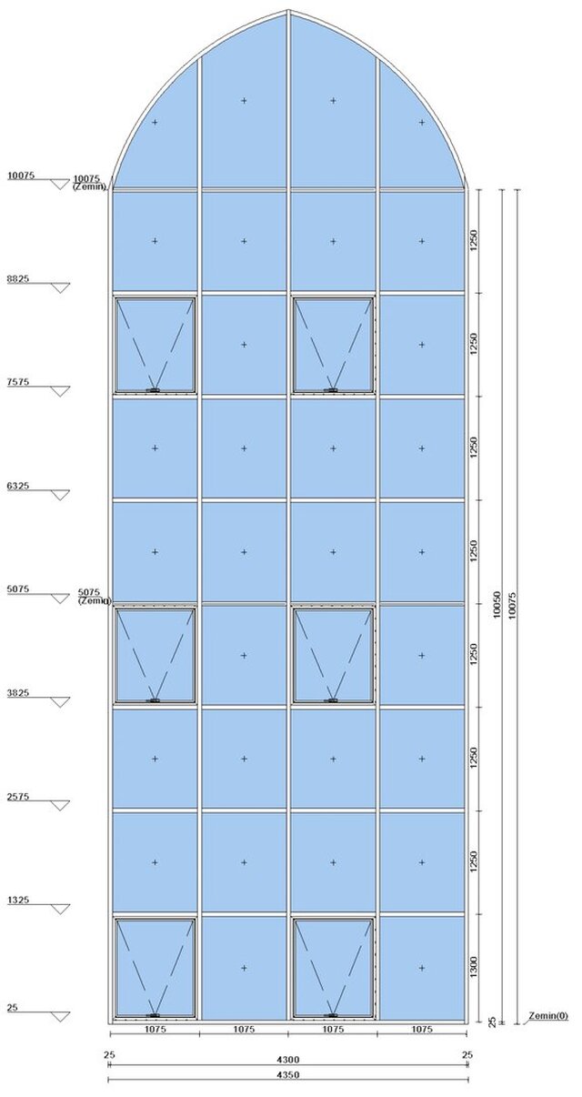Arched Curtain Wall | Logikal Drawing – image 2 of 2