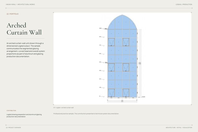 Arched Curtain Wall | Logikal Drawing – image 1 of 2