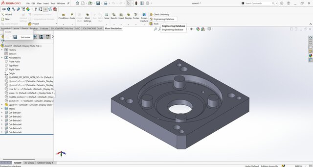 2 piece flanged end ball valve body die