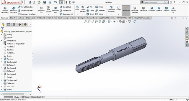 3D model of Hand Tap Tool