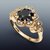 Floral Sunflower-Inspired Halo Ring in 14KY